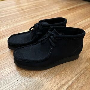 Clarks black Wallabee boots